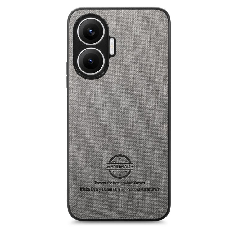 For Redmi Turbo 4 Pro Twill Fabric Leather Skin Back Phone Case