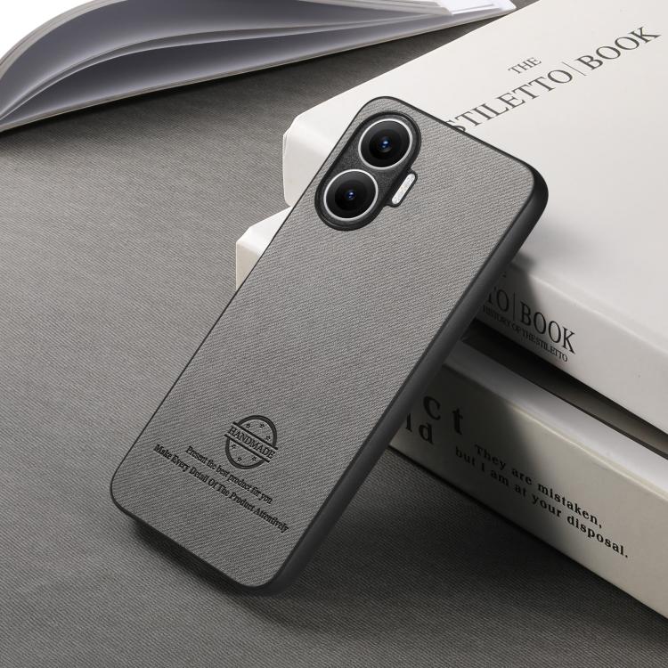 For Redmi Turbo 4 Pro Twill Fabric Leather Skin Back Phone Case