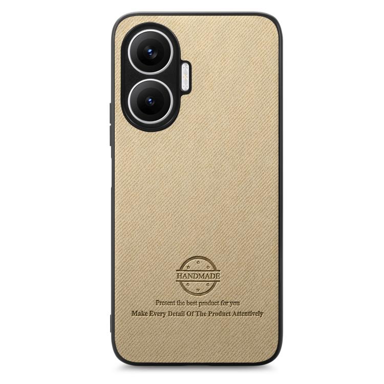 For Redmi Turbo 4 Pro Twill Fabric Leather Skin Back Phone Case