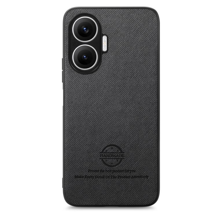 For Redmi Turbo 4 Pro Twill Fabric Leather Skin Back Phone Case
