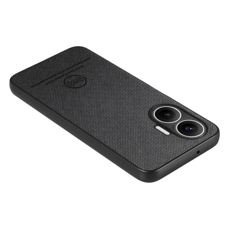 For Redmi Turbo 4 Pro Twill Fabric Leather Skin Back Phone Case
