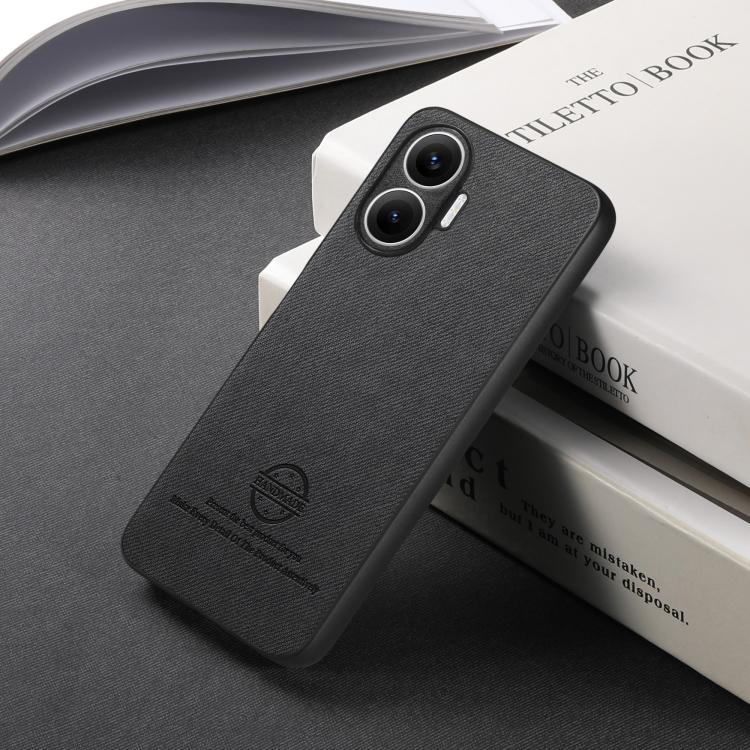 For Redmi Turbo 4 Pro Twill Fabric Leather Skin Back Phone Case