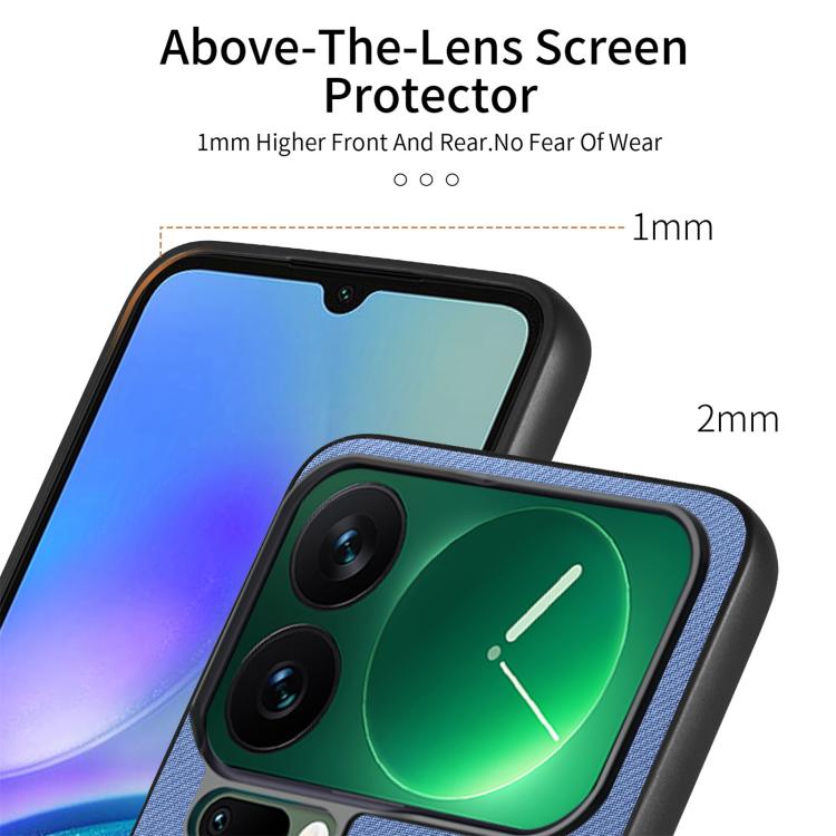 For Xiaomi 17 Pro Twill Fabric Leather Skin Back Phone Case