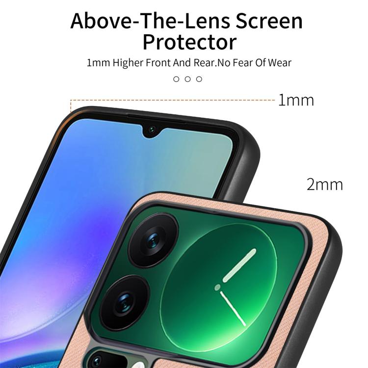 For Xiaomi 17 Pro Twill Fabric Leather Skin Back Phone Case