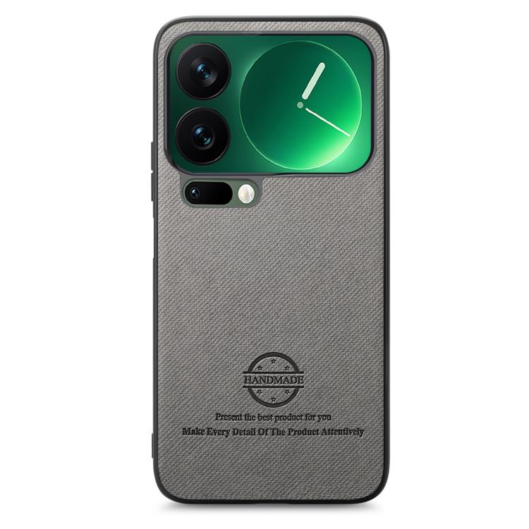 For Xiaomi 17 Pro Twill Fabric Leather Skin Back Phone Case