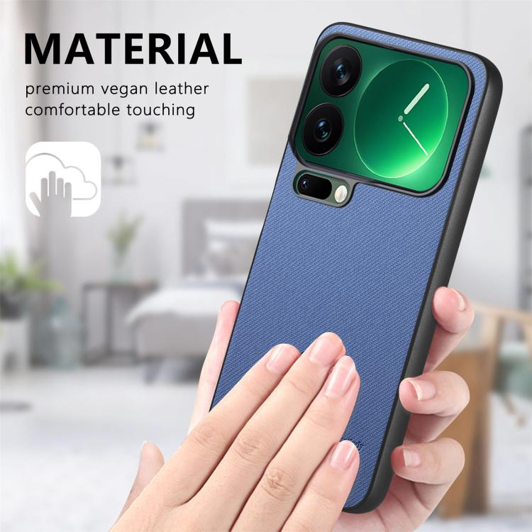 For Xiaomi 17 Pro Max Twill Fabric Leather Skin Back Phone Case