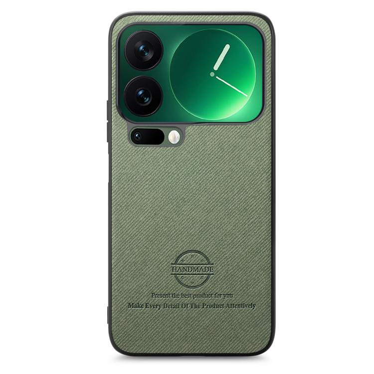 For Xiaomi 17 Pro Max Twill Fabric Leather Skin Back Phone Case