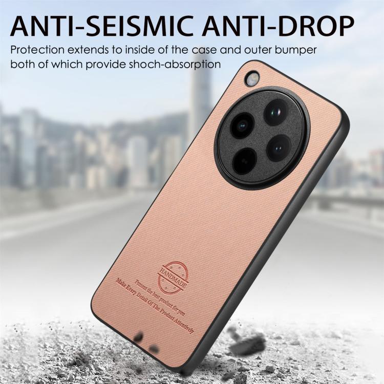 For OPPO Find X8 Twill Fabric Leather Skin Back Phone Case