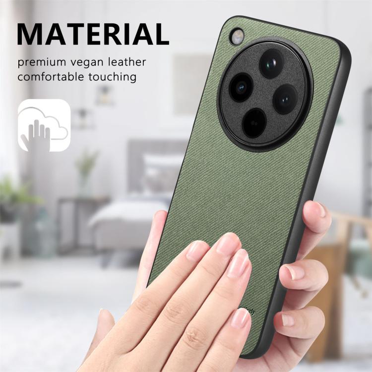 For OPPO Find X8 Twill Fabric Leather Skin Back Phone Case