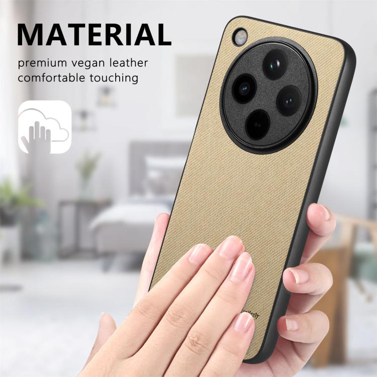 For OPPO Find X8 Twill Fabric Leather Skin Back Phone Case