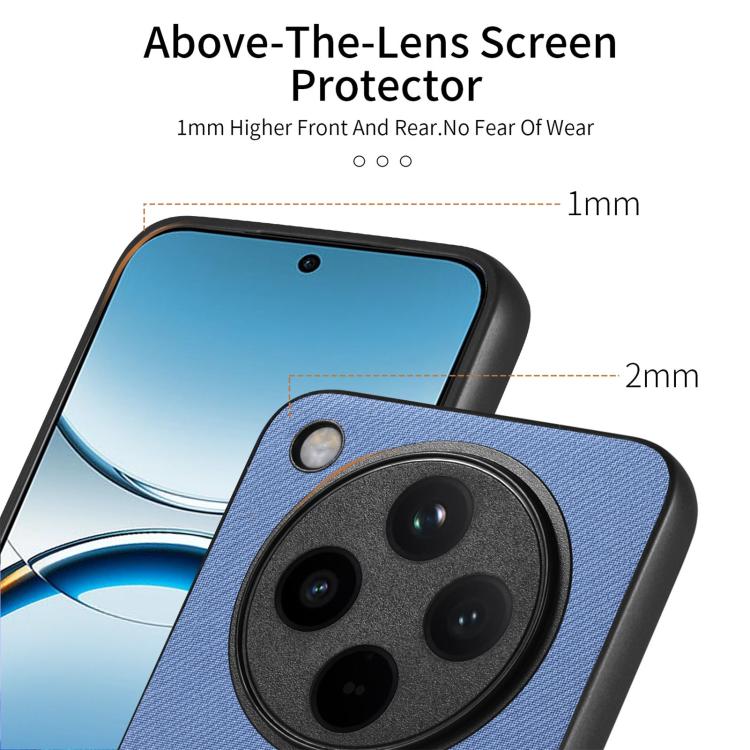 For OPPO Find X8 Pro Twill Fabric Leather Skin Back Phone Case