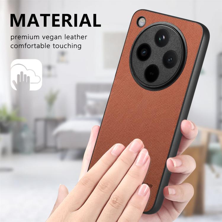 For OPPO Find X8 Pro Twill Fabric Leather Skin Back Phone Case