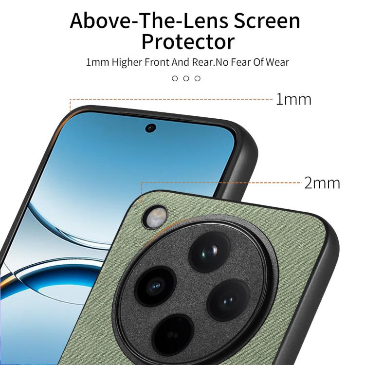 For OPPO Find X8 Pro Twill Fabric Leather Skin Back Phone Case