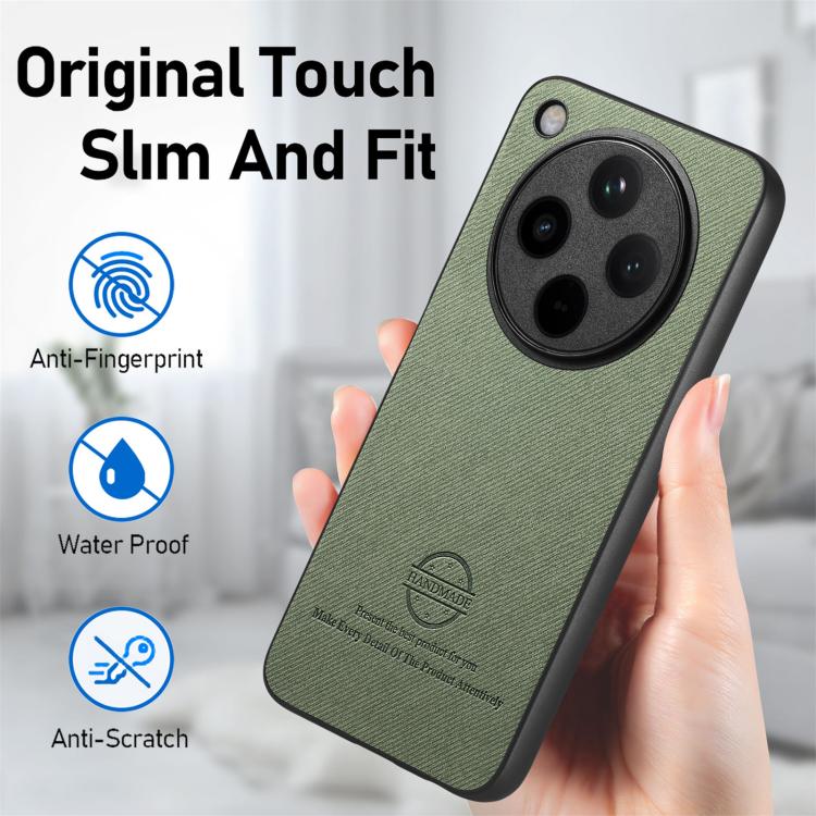 For OPPO Find X8 Pro Twill Fabric Leather Skin Back Phone Case