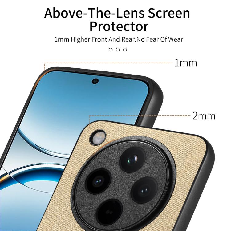 For OPPO Find X8 Pro Twill Fabric Leather Skin Back Phone Case