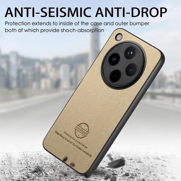 For OPPO Find X8 Pro Twill Fabric Leather Skin Back Phone Case