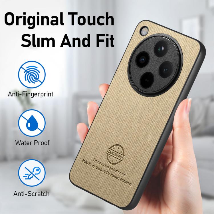For OPPO Find X8 Pro Twill Fabric Leather Skin Back Phone Case
