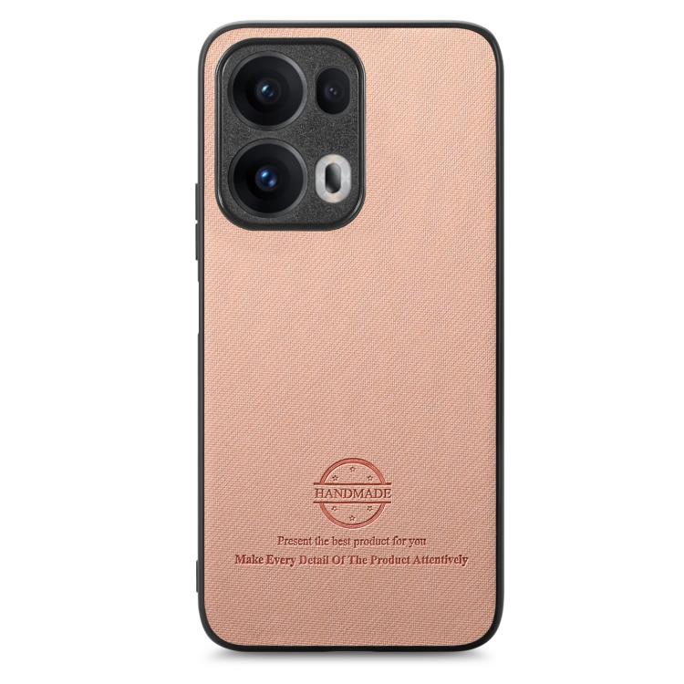For OPPO Reno13  Global Twill Fabric Leather Skin Back Phone Case
