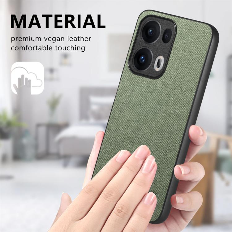 For OPPO Reno13  Global Twill Fabric Leather Skin Back Phone Case