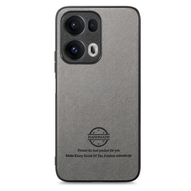 For OPPO Reno13  Global Twill Fabric Leather Skin Back Phone Case