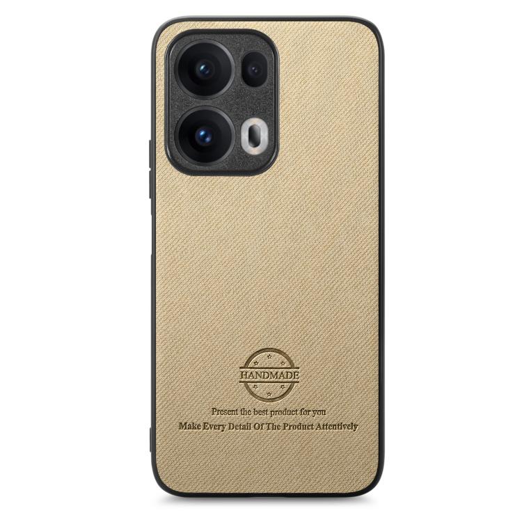 For OPPO Reno13  Global Twill Fabric Leather Skin Back Phone Case