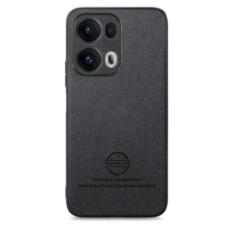 For OPPO Reno13  Global Twill Fabric Leather Skin Back Phone Case