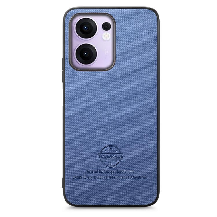 For OPPO Reno13 F Twill Fabric Leather Skin Back Phone Case