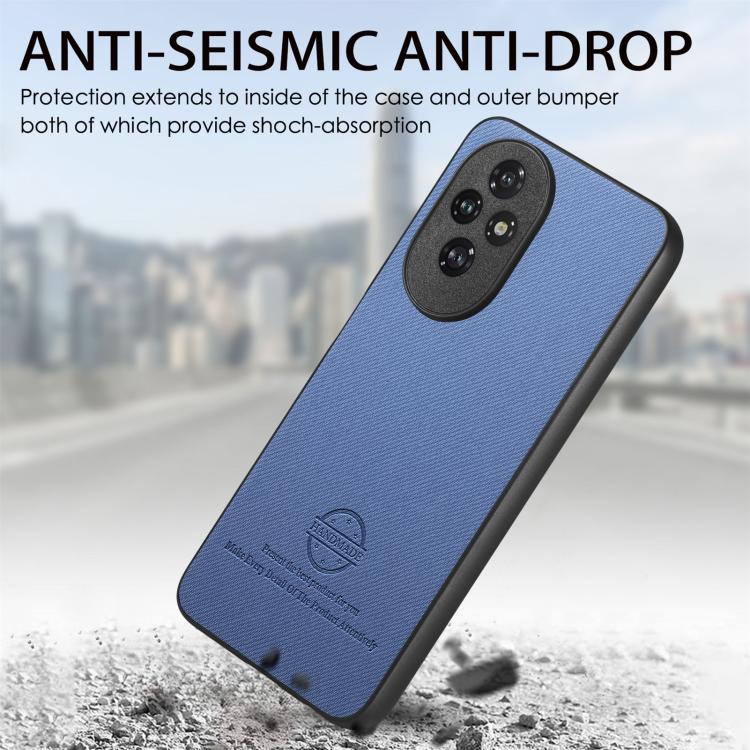 For Honor 200 Twill Fabric Leather Skin Back Phone Case