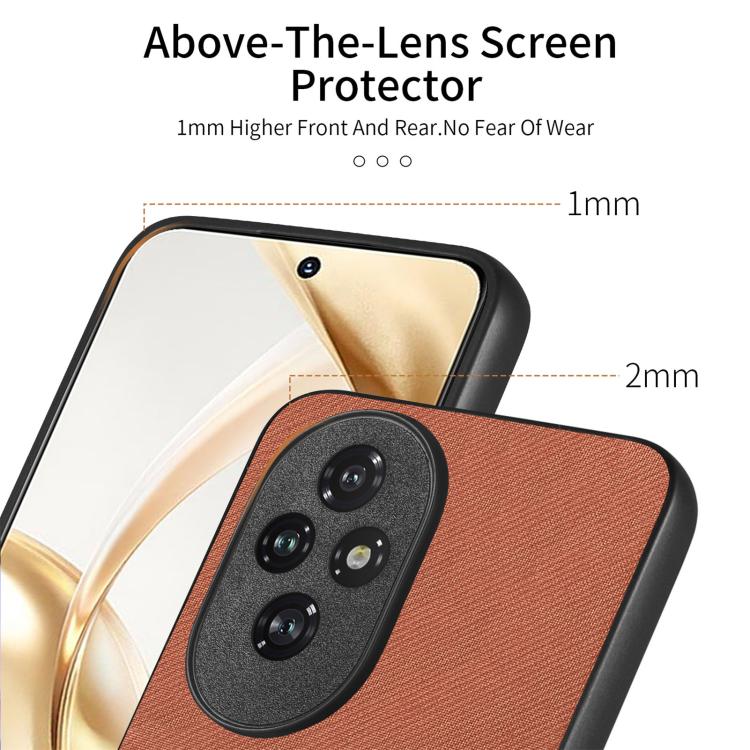 For Honor 200 Twill Fabric Leather Skin Back Phone Case