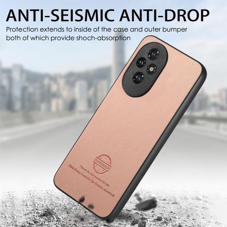 For Honor 200 Twill Fabric Leather Skin Back Phone Case