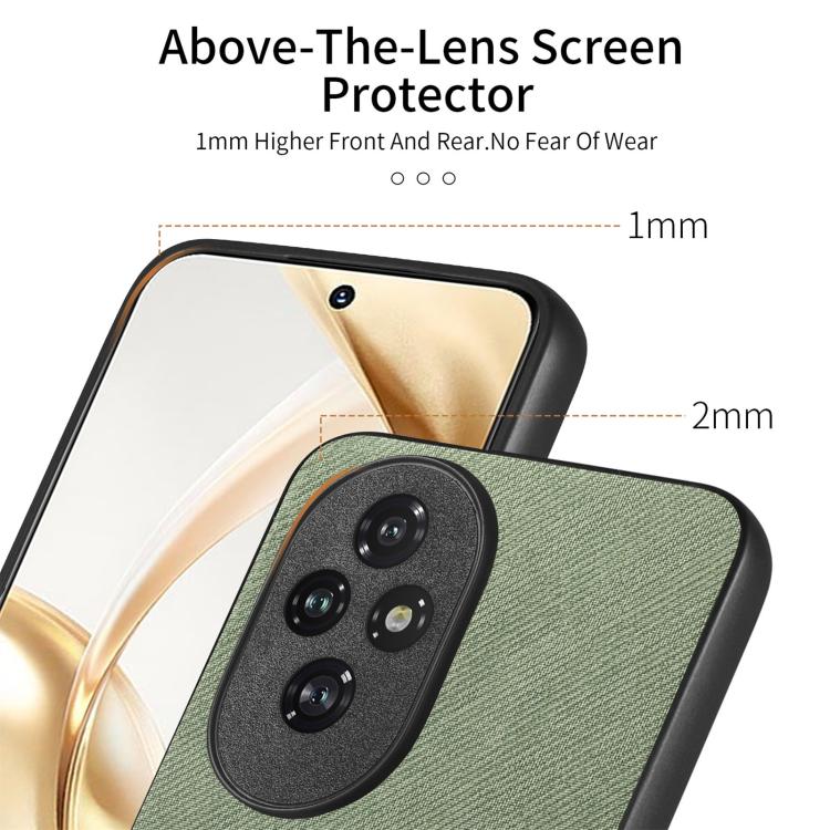 For Honor 200 Twill Fabric Leather Skin Back Phone Case