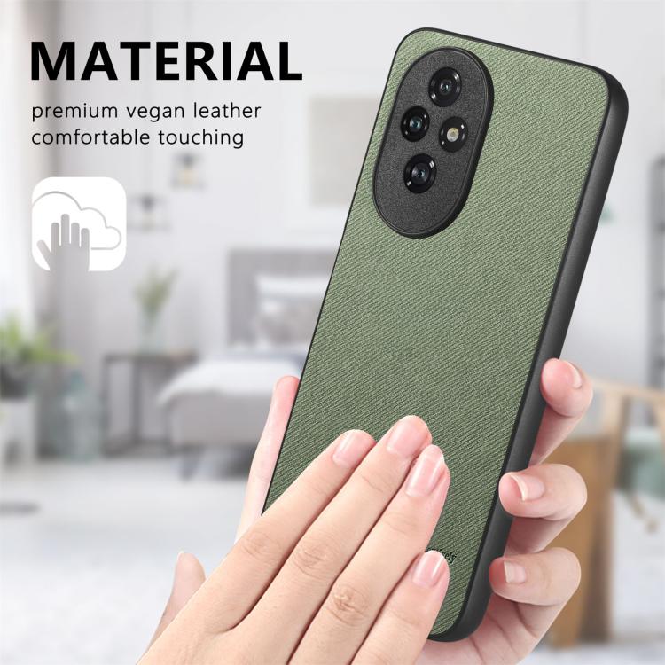 For Honor 200 Twill Fabric Leather Skin Back Phone Case