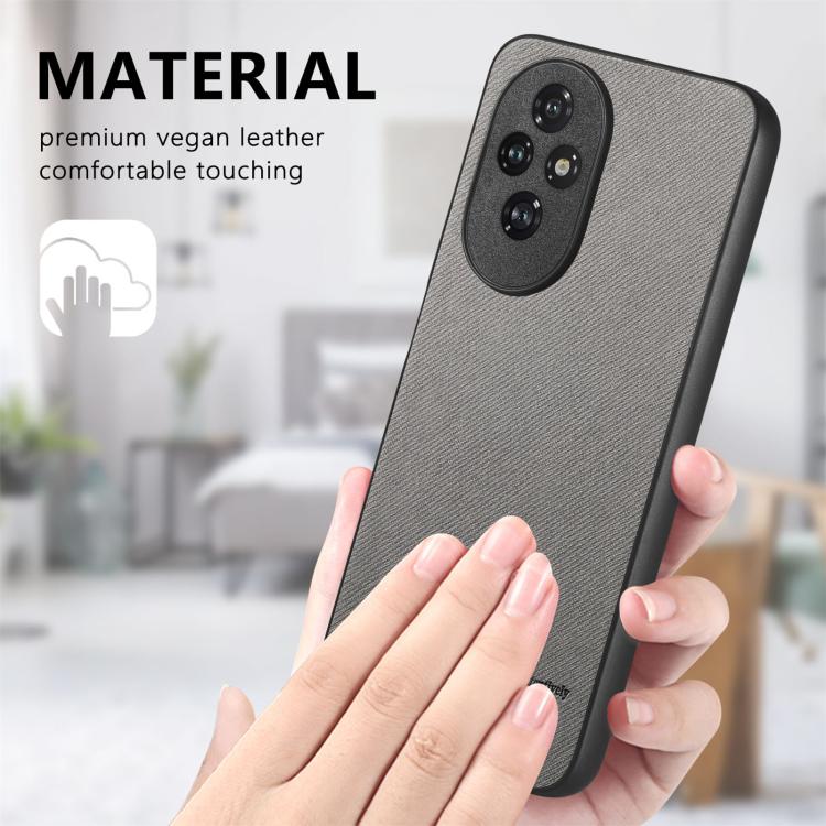 For Honor 200 Twill Fabric Leather Skin Back Phone Case