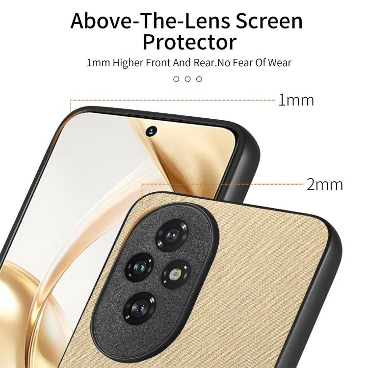For Honor 200 Twill Fabric Leather Skin Back Phone Case
