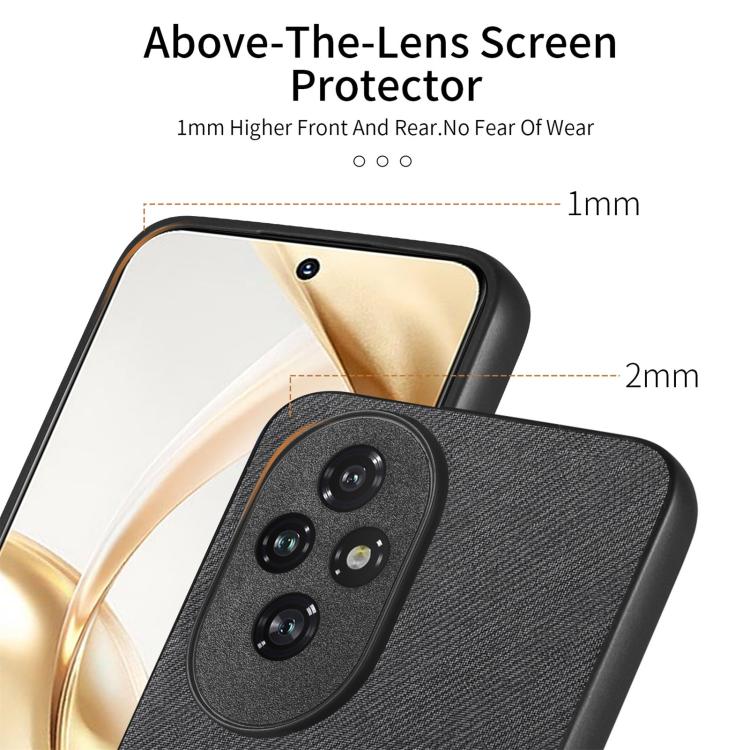 For Honor 200 Twill Fabric Leather Skin Back Phone Case