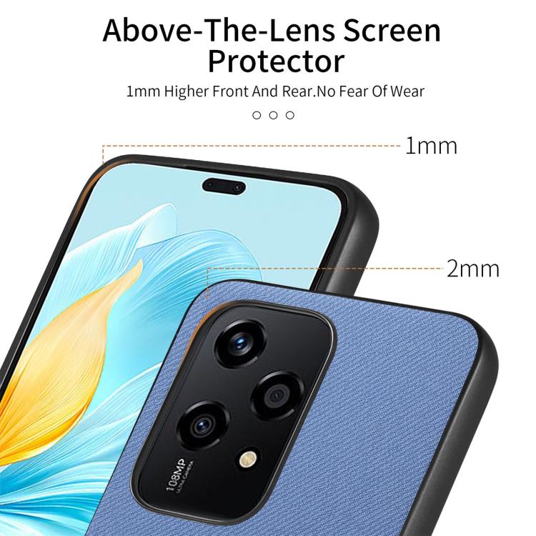 For Honor 200 Lite Global Twill Fabric Leather Skin Back Phone Case