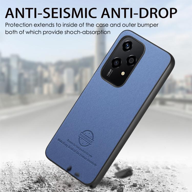 For Honor 200 Lite Global Twill Fabric Leather Skin Back Phone Case