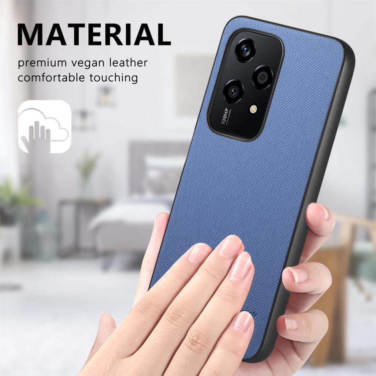 For Honor 200 Lite Global Twill Fabric Leather Skin Back Phone Case