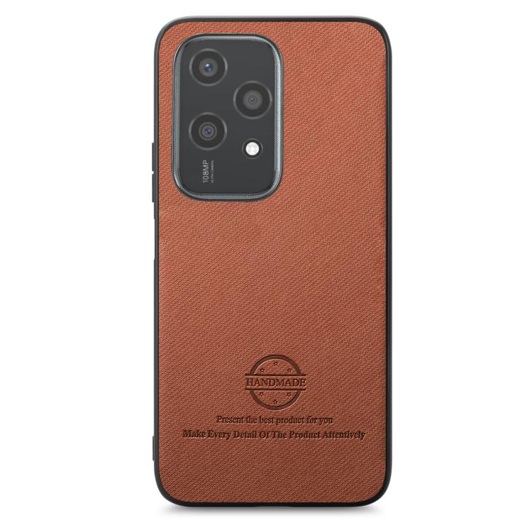 For Honor 200 Lite Global Twill Fabric Leather Skin Back Phone Case