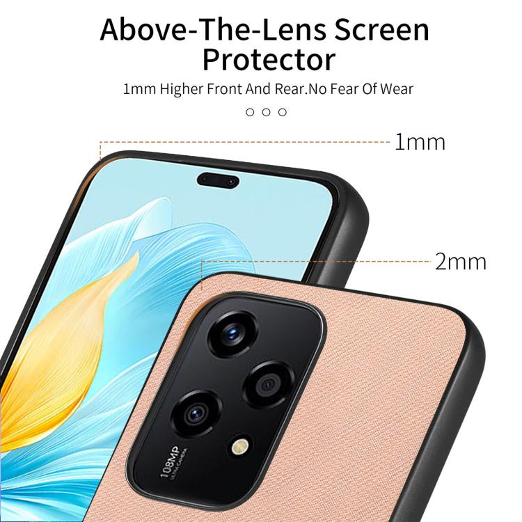 For Honor 200 Lite Global Twill Fabric Leather Skin Back Phone Case