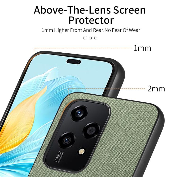 For Honor 200 Lite Global Twill Fabric Leather Skin Back Phone Case