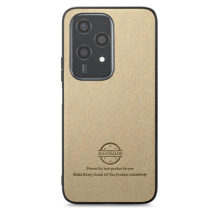 For Honor 200 Lite Global Twill Fabric Leather Skin Back Phone Case