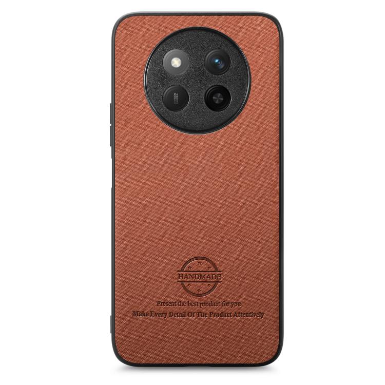 For Honor X60 Twill Fabric Leather Skin Back Phone Case