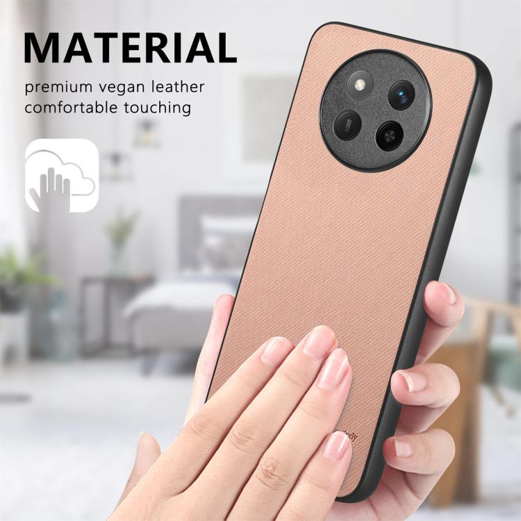For Honor X60 Twill Fabric Leather Skin Back Phone Case