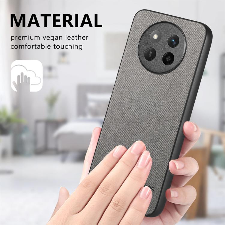 For Honor X60 Twill Fabric Leather Skin Back Phone Case