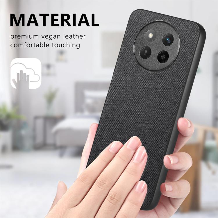 For Honor X60 Twill Fabric Leather Skin Back Phone Case
