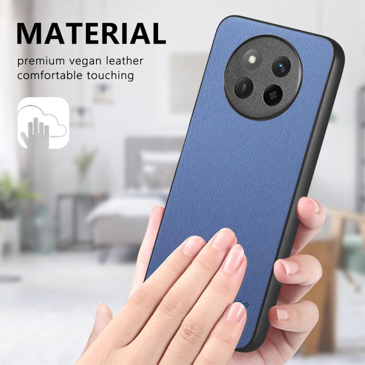 For Honor X60 Pro Twill Fabric Leather Skin Back Phone Case