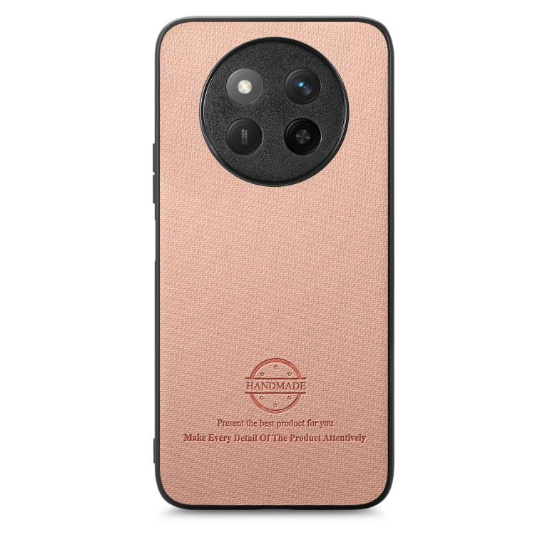 For Honor X60 Pro Twill Fabric Leather Skin Back Phone Case