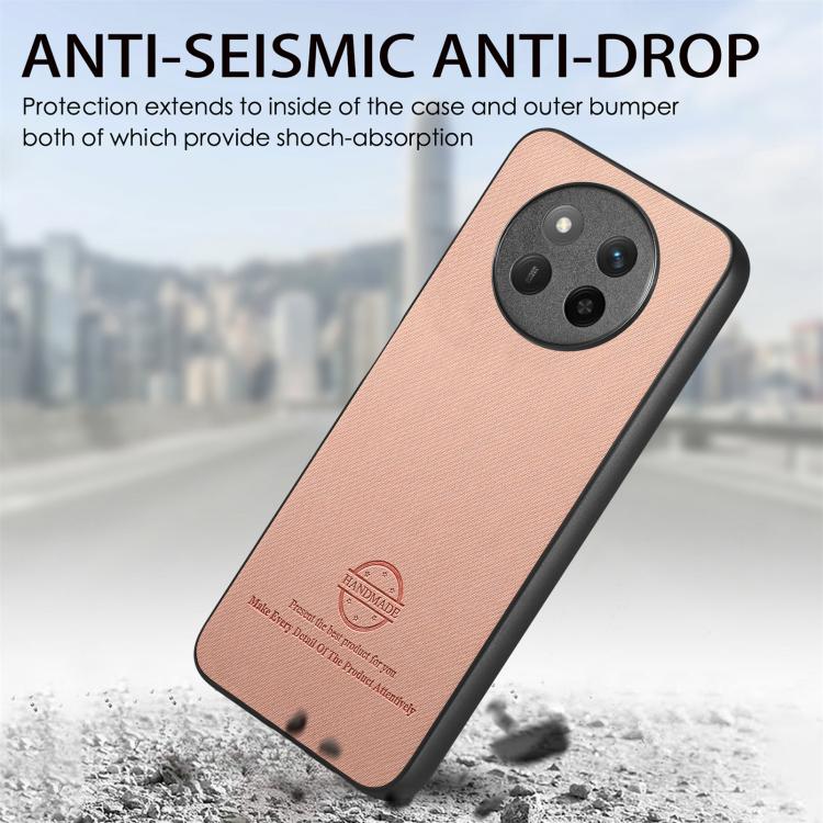 For Honor X60 Pro Twill Fabric Leather Skin Back Phone Case
