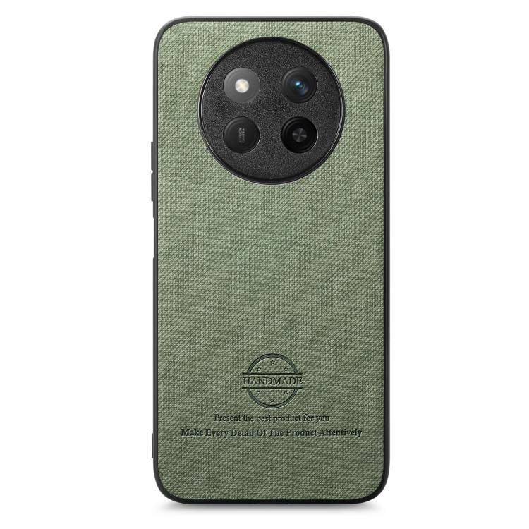 For Honor X60 Pro Twill Fabric Leather Skin Back Phone Case